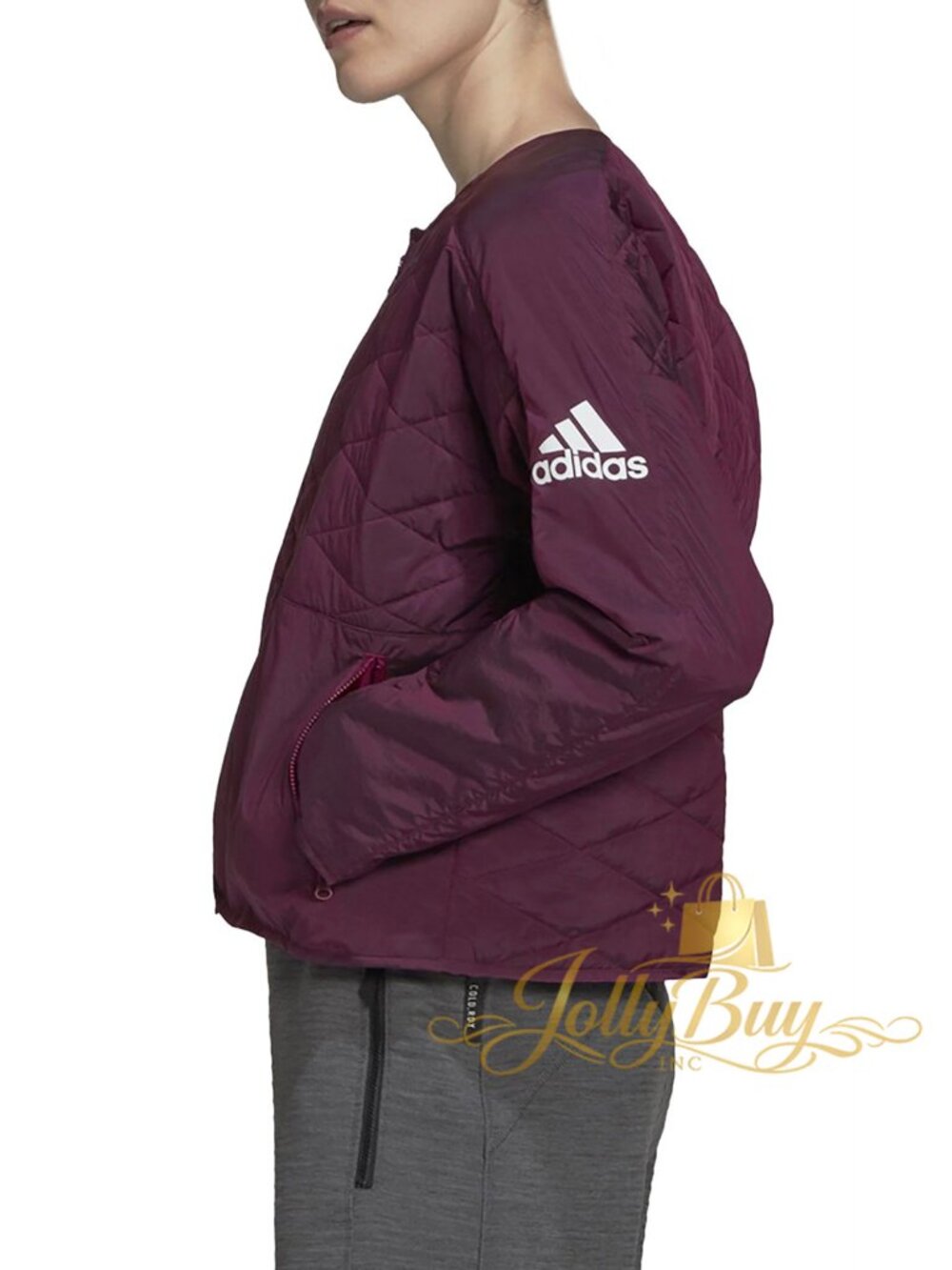 Adidas Women’s Jacket ZNE Padded Softshell Sport Windbreaker Diamond Quilt - Picture 3 of 8